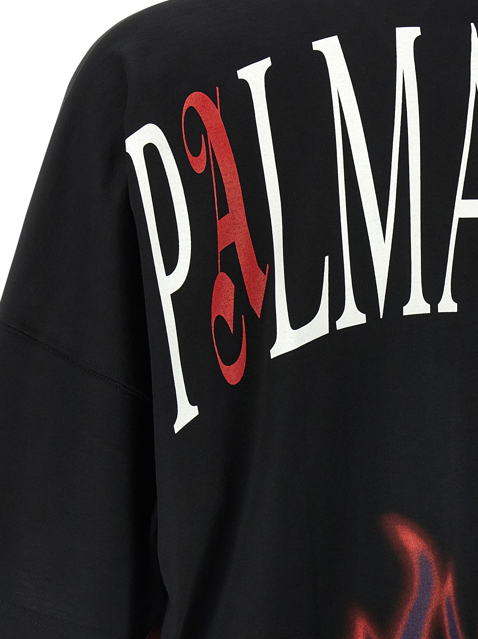 Palm Angels Flames Shirt Black