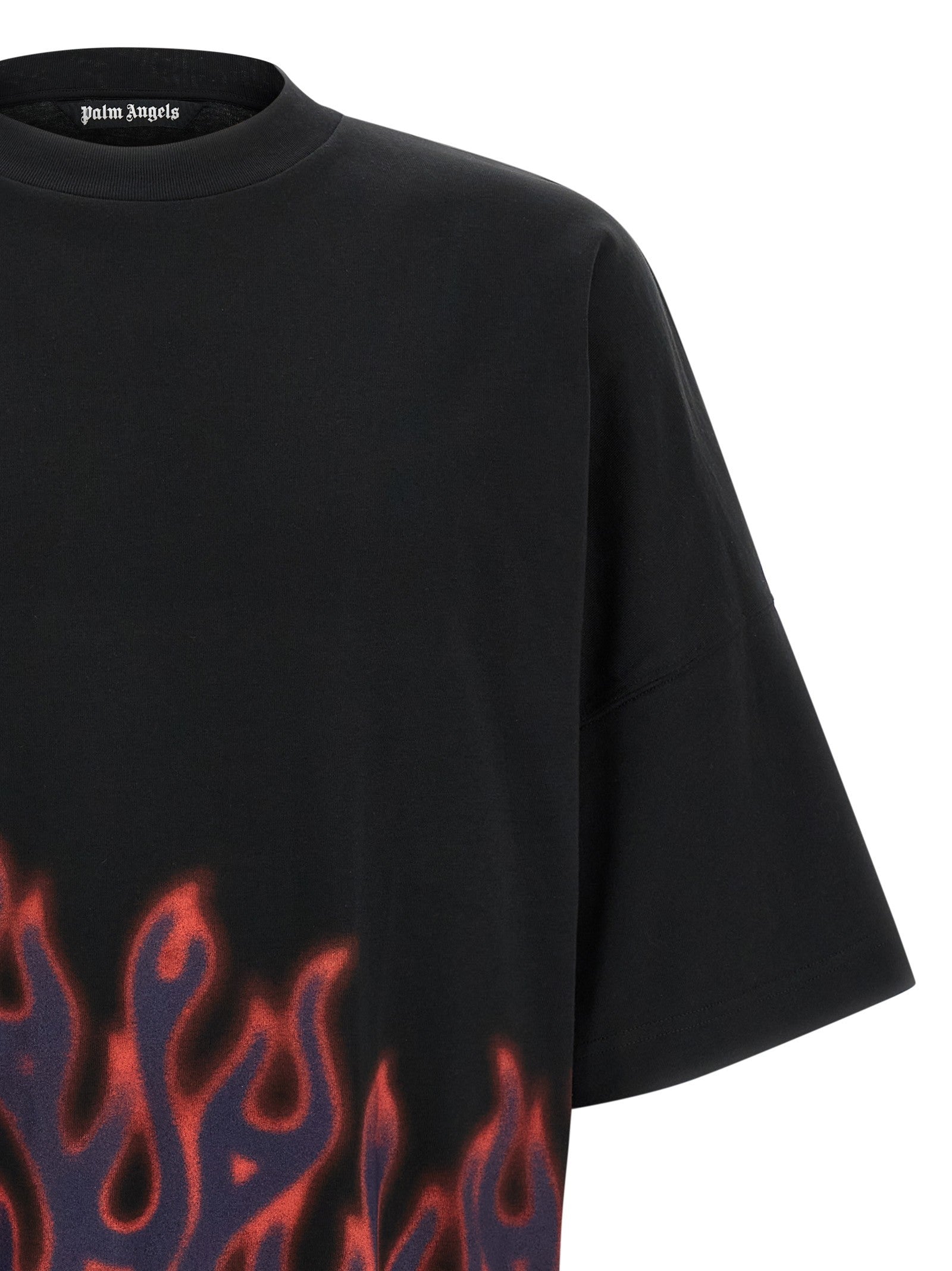 Palm Angels Flames Shirt Black