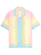 Casablanca Men's Flaming Tennis Ball Shirt Multicolor