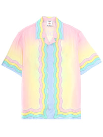 Casablanca Men's Flaming Tennis Ball Shirt Multicolor