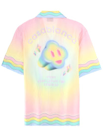 Casablanca Men's Flaming Tennis Ball Shirt Multicolor