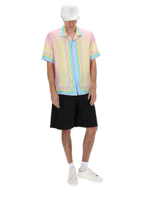 Casablanca Men's Flaming Tennis Ball Shirt Multicolor