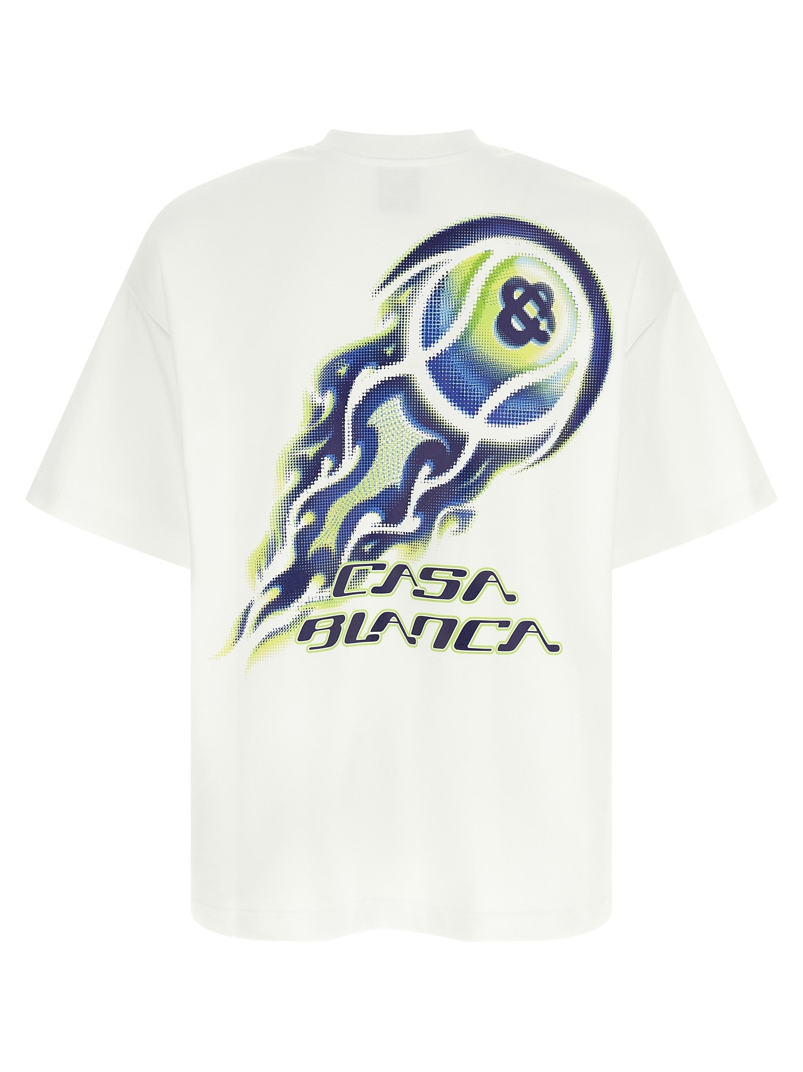 Casablanca Flaming Tennis Ball Shirt White