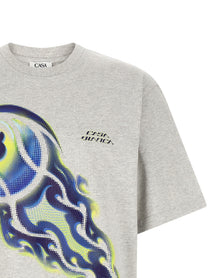 Casablanca Flaming Tennis Ball Shirt Grey