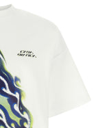 Casablanca Flaming Tennis Ball Shirt White, view 3