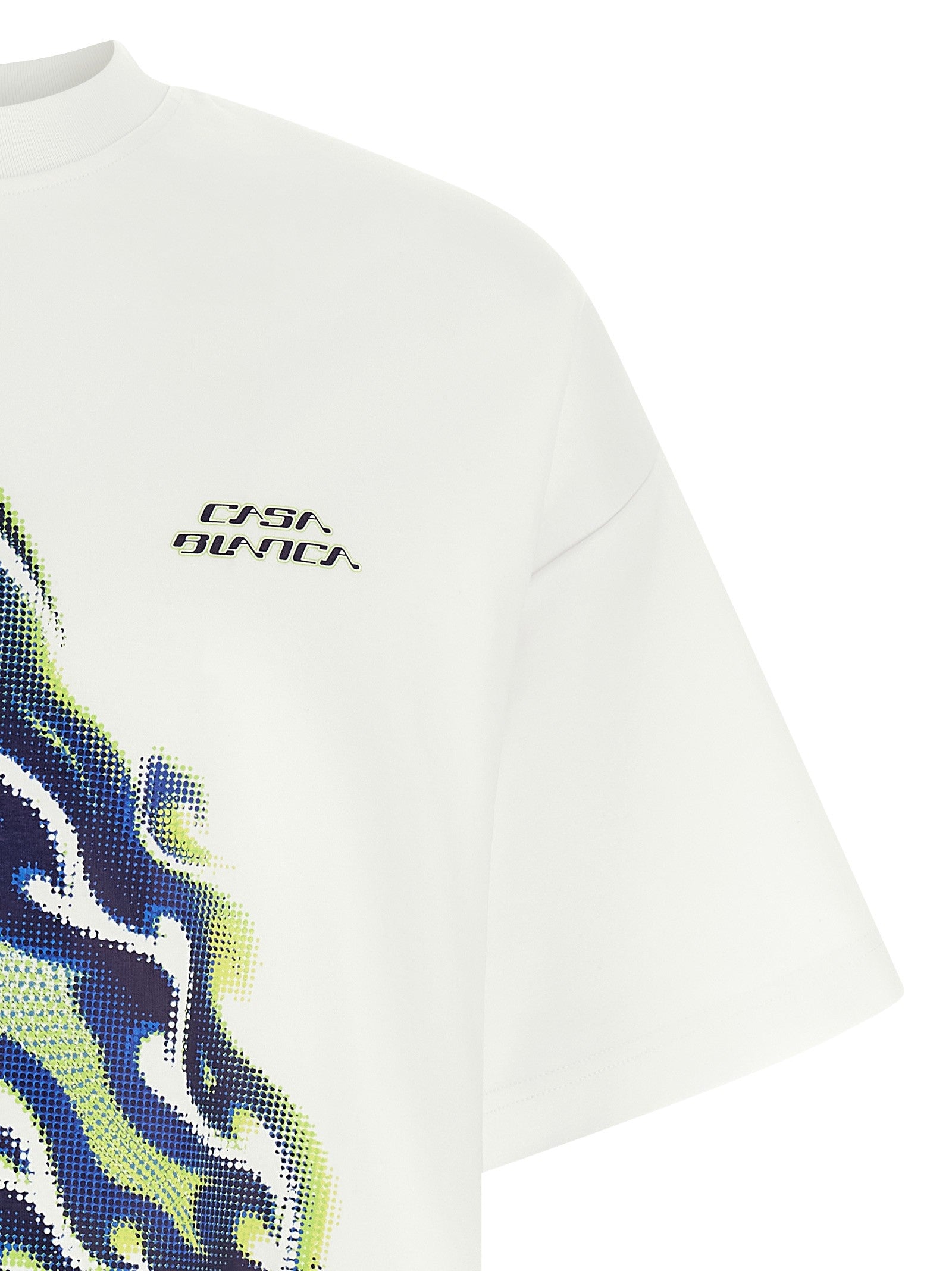 Casablanca Flaming Tennis Ball Shirt White