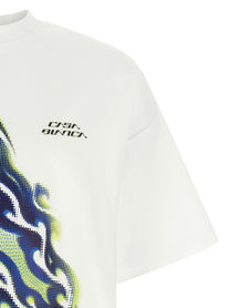 Casablanca Flaming Tennis Ball Shirt White