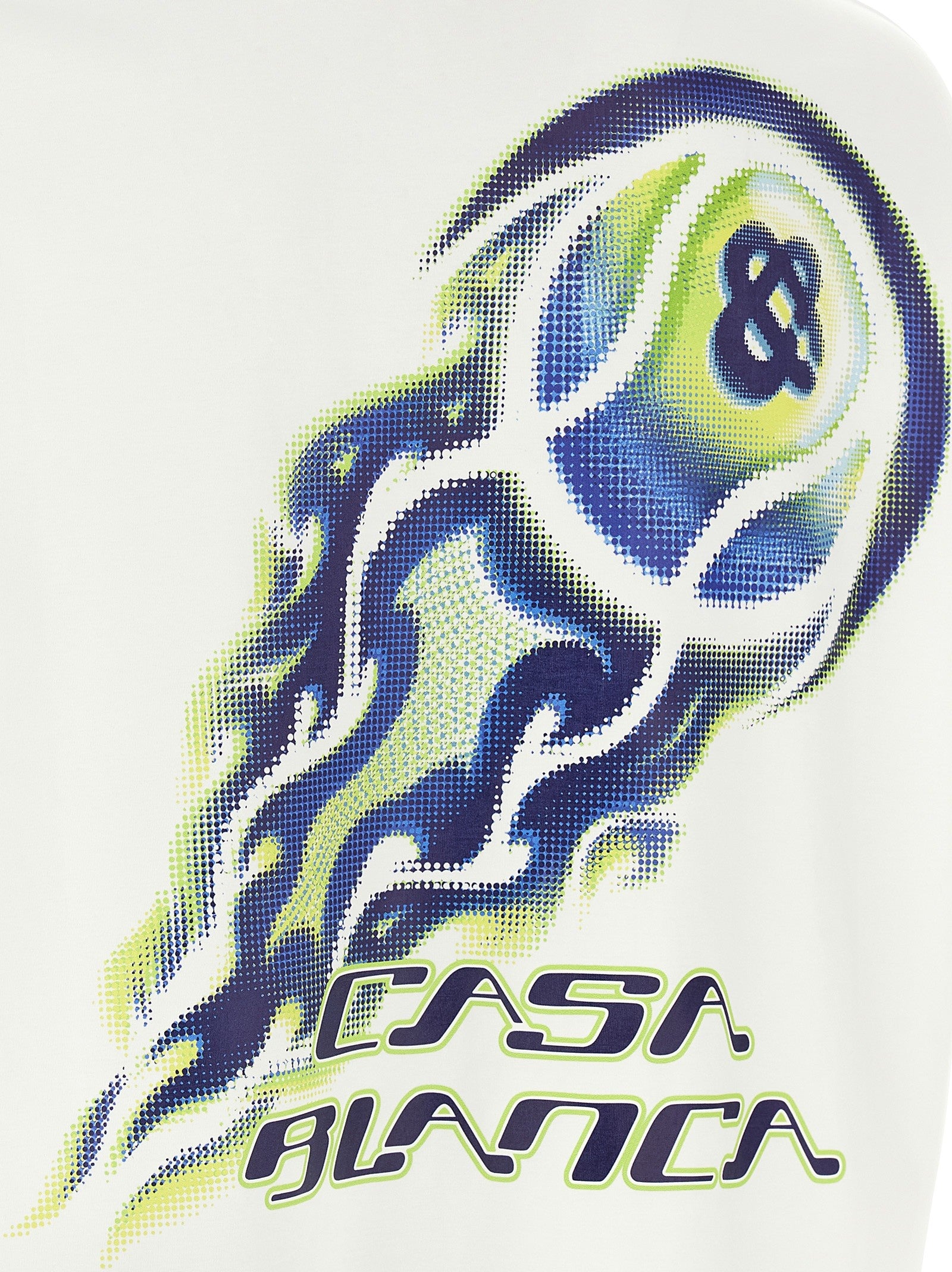 Casablanca Flaming Tennis Ball Shirt White