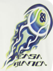 Casablanca Flaming Tennis Ball Shirt White