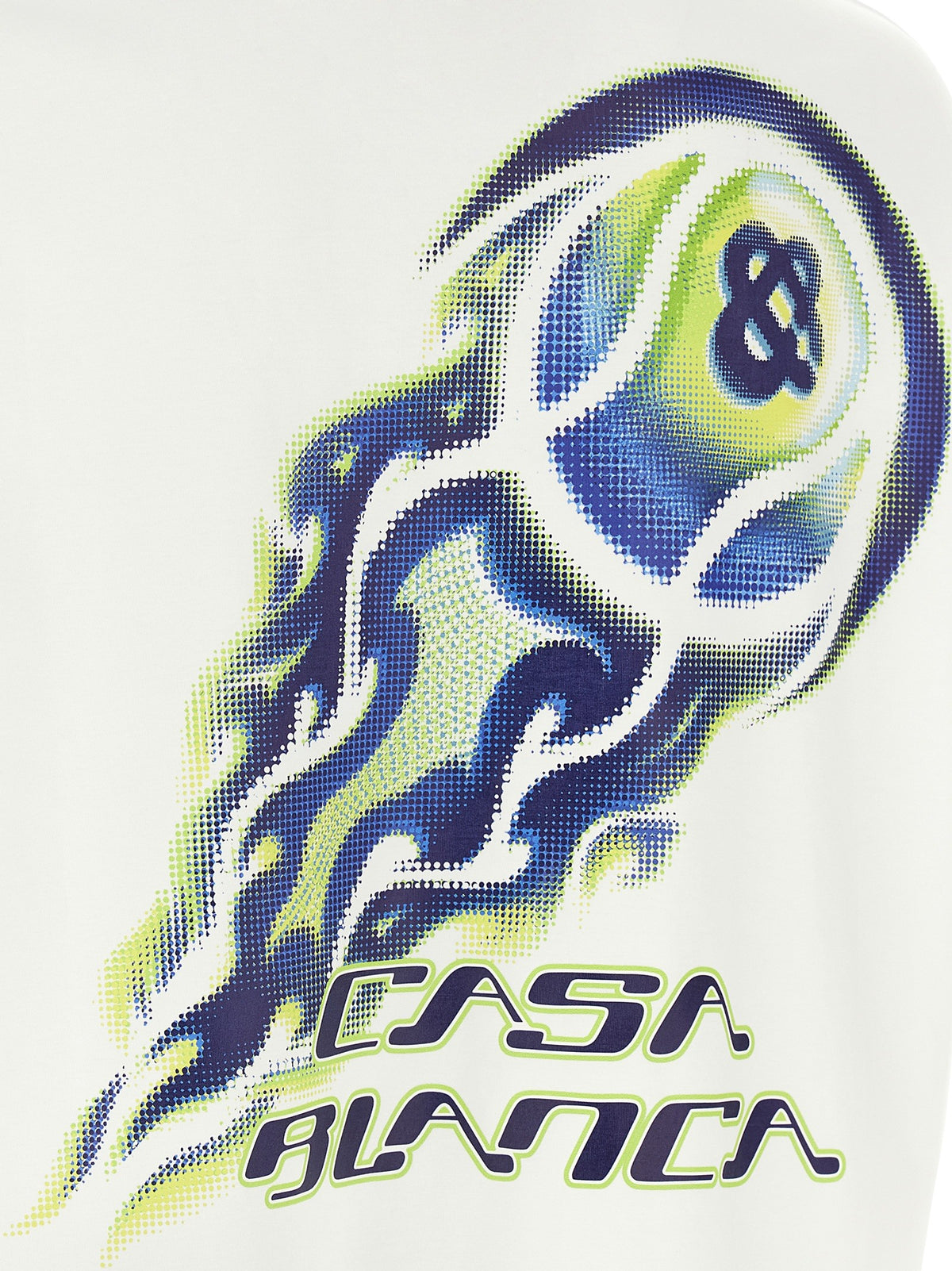 Casablanca Flaming Tennis Ball Shirt White, view 4