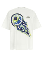 Casablanca Flaming Tennis Ball Shirt White