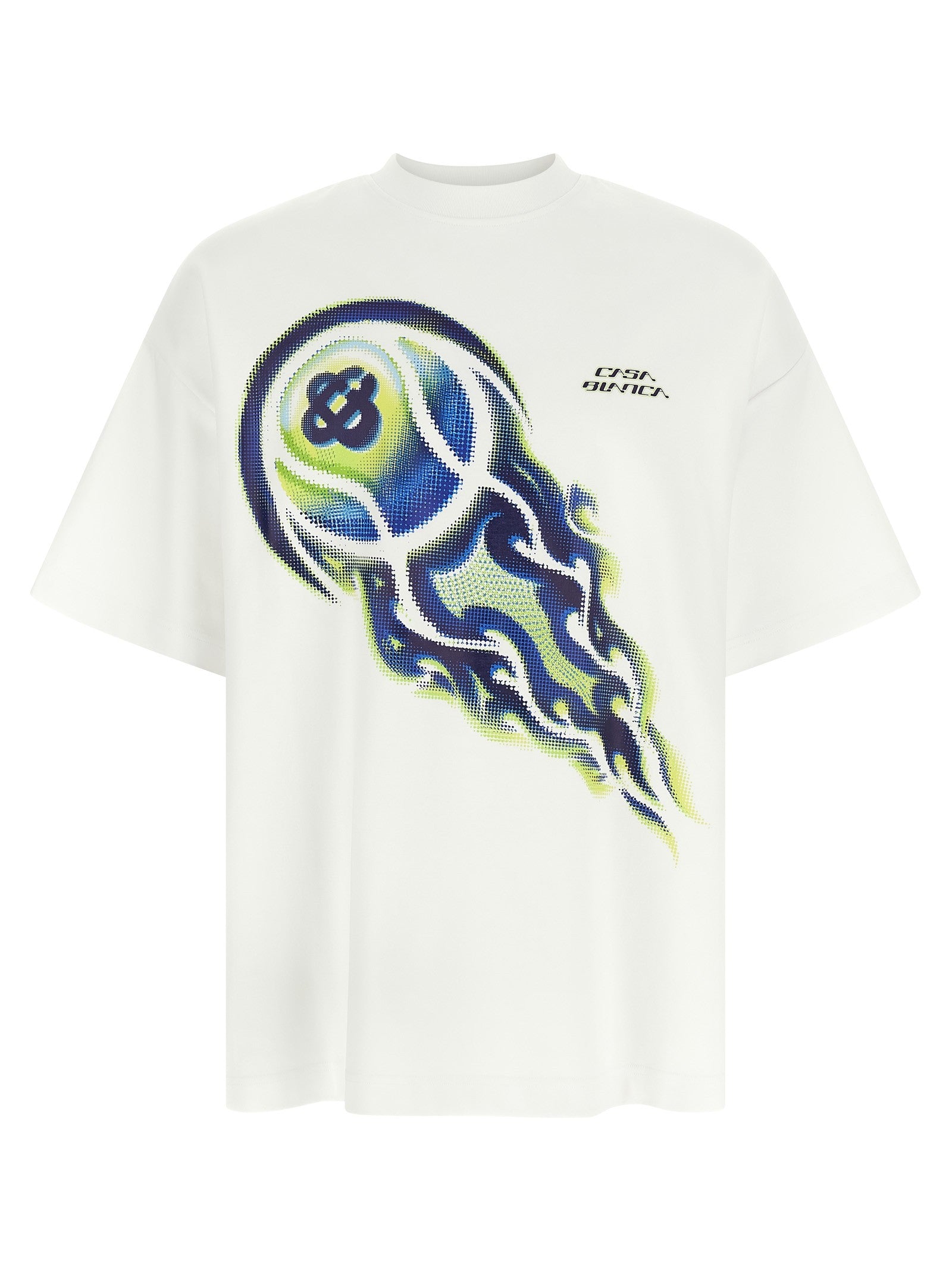 Casablanca Flaming Tennis Ball Shirt White
