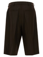 Saint Laurent Flannel Bermuda Shorts Brown, view 2