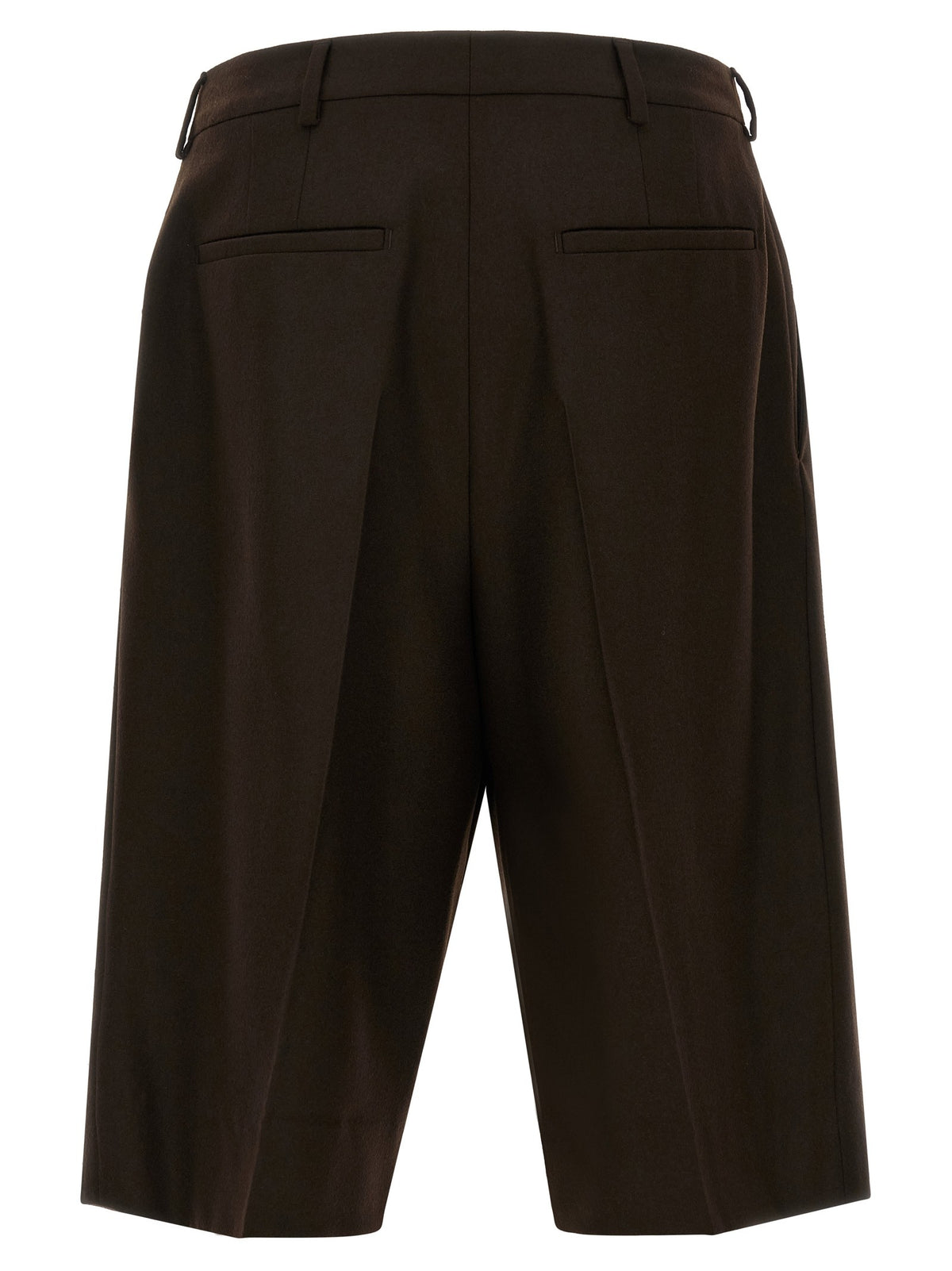 Saint Laurent Flannel Bermuda Shorts Brown, view 2