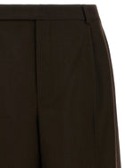 Saint Laurent Flannel Bermuda Shorts Brown, view 3