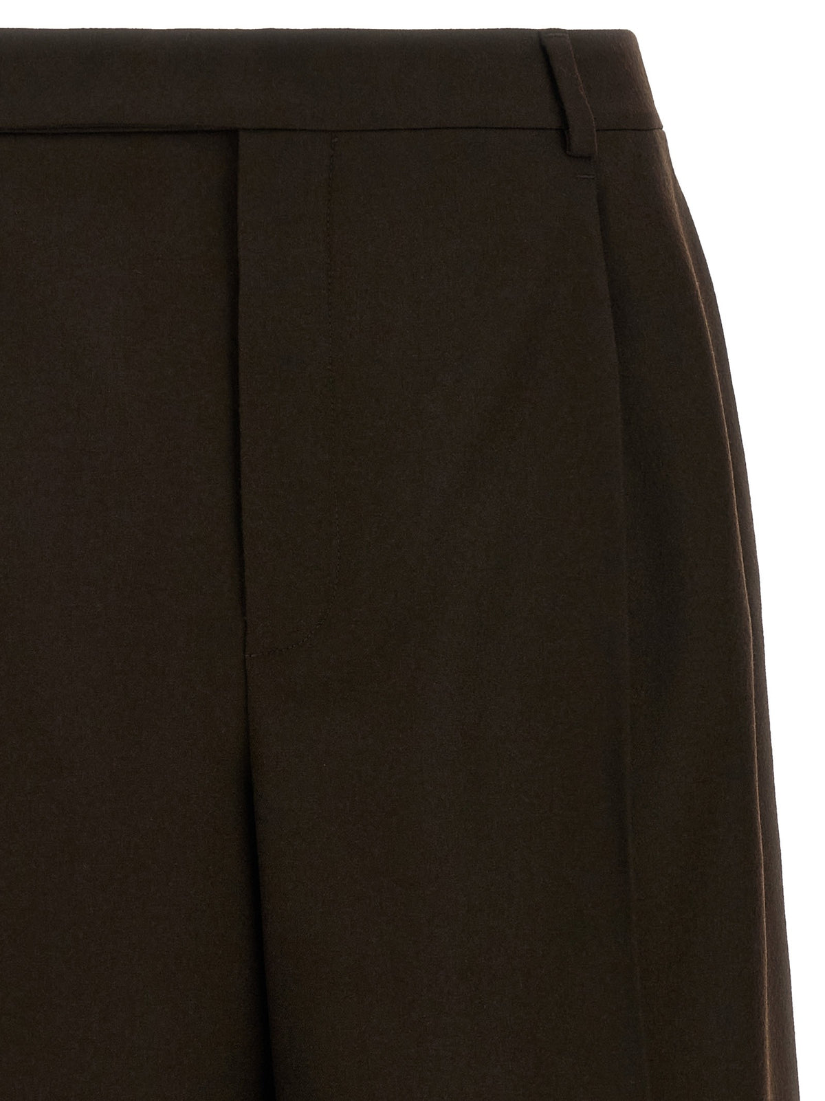 Saint Laurent Flannel Bermuda Shorts Brown
