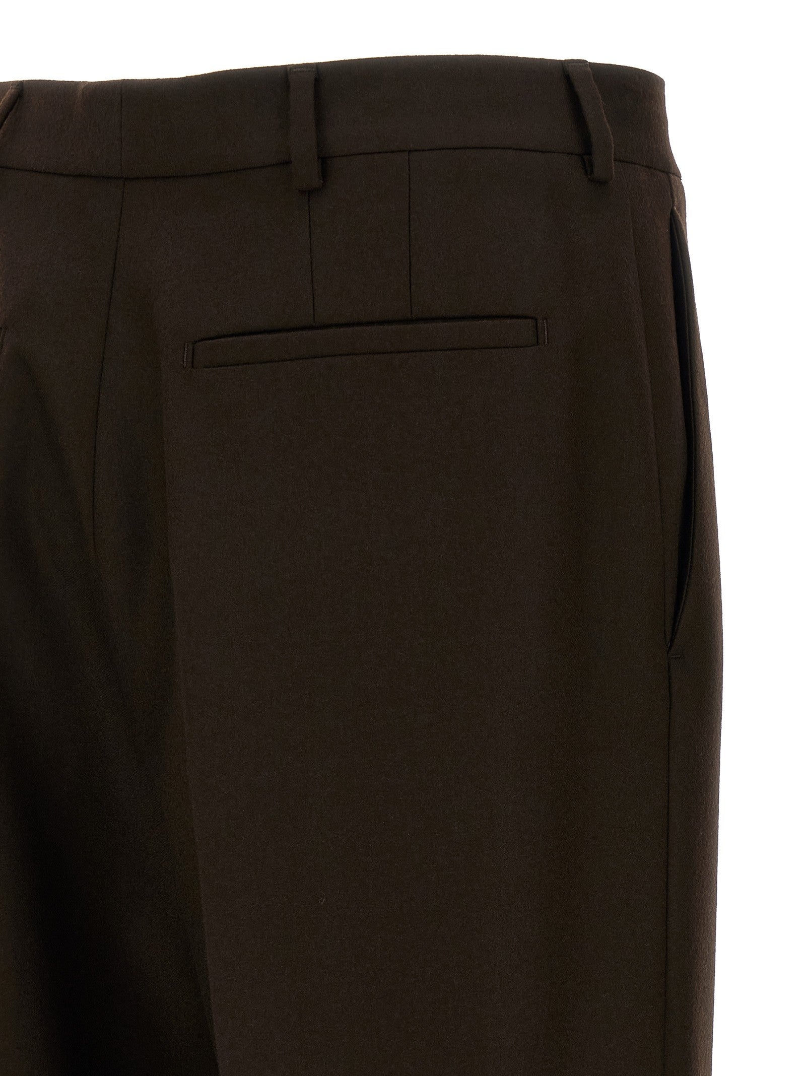 Saint Laurent Flannel Bermuda Shorts Brown