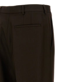 Saint Laurent Flannel Bermuda Shorts Brown