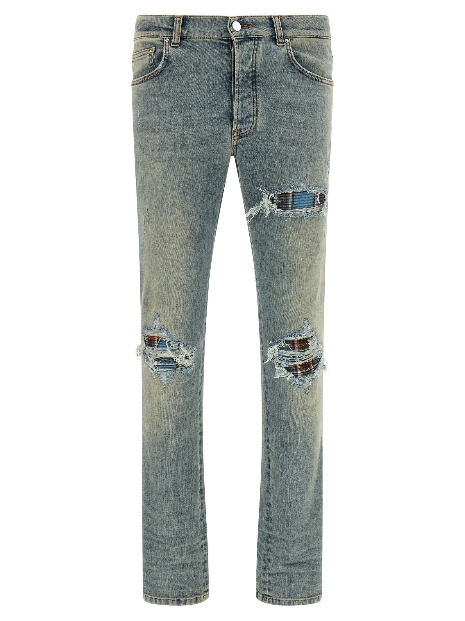 AMIRI Flannel MX1 Jeans Blue