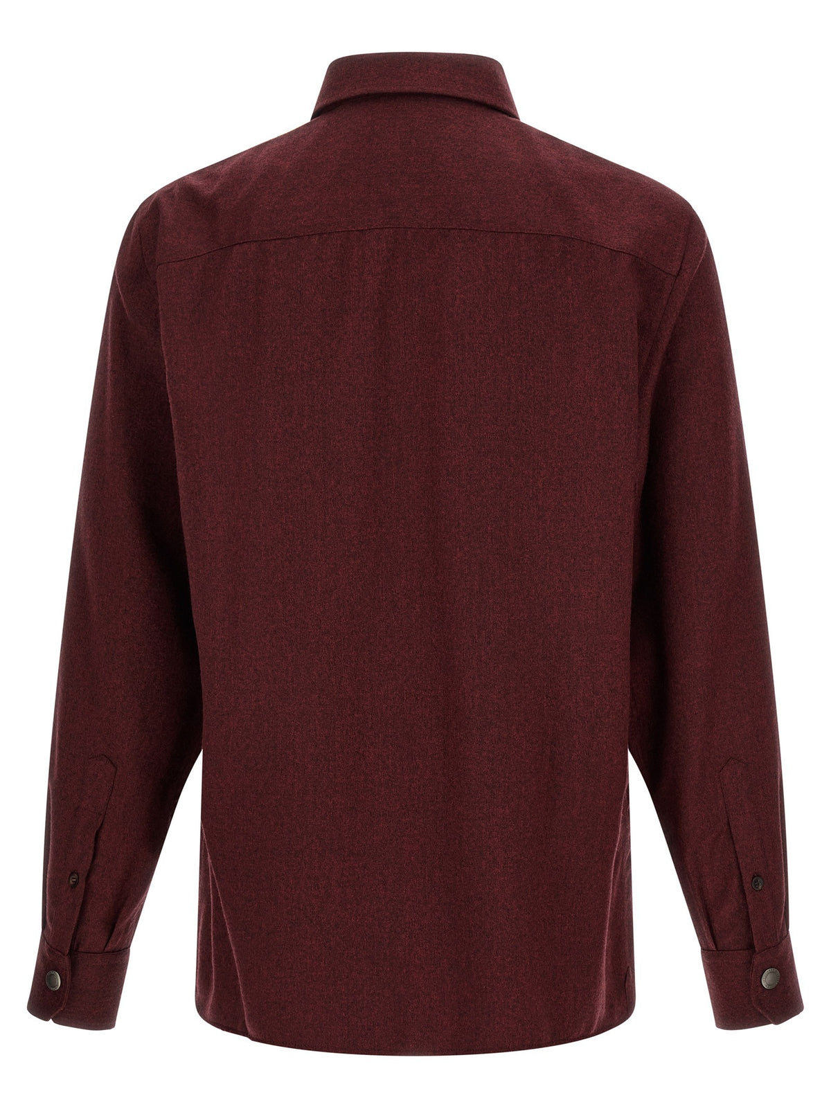 Brunello Cucinelli Flannel Overshirt Red, view 2