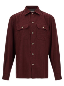 Brunello Cucinelli Flannel Overshirt Red