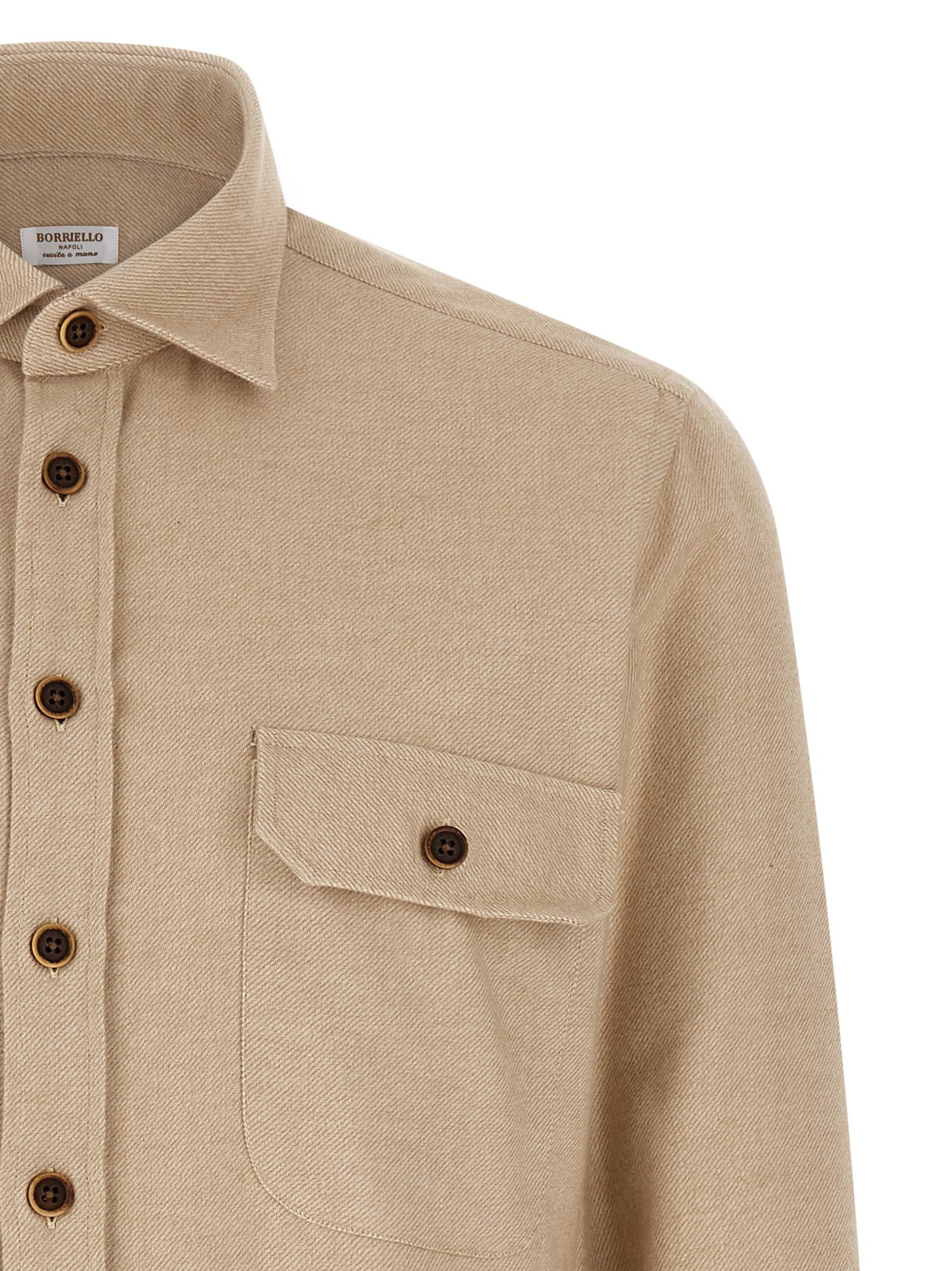 Borriello Flannel Shirt Beige