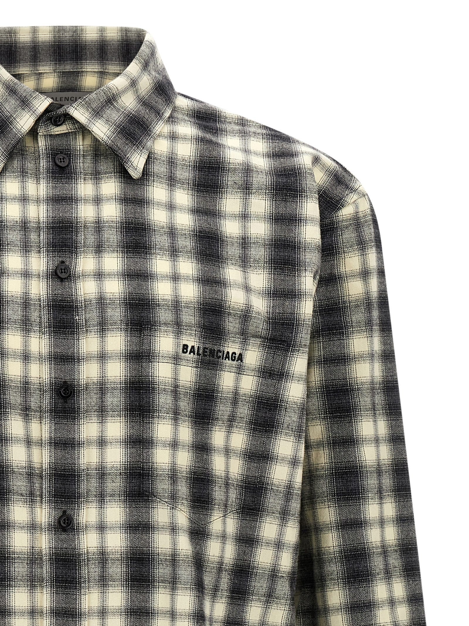 Balenciaga Flannel Shirt White
