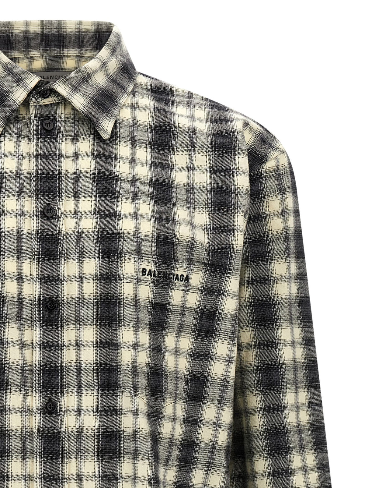 Balenciaga Flannel Shirt White, view 3