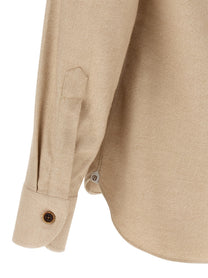 Borriello Flannel Shirt Beige