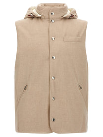 Brunello Cucinelli Flannel Vest Beige