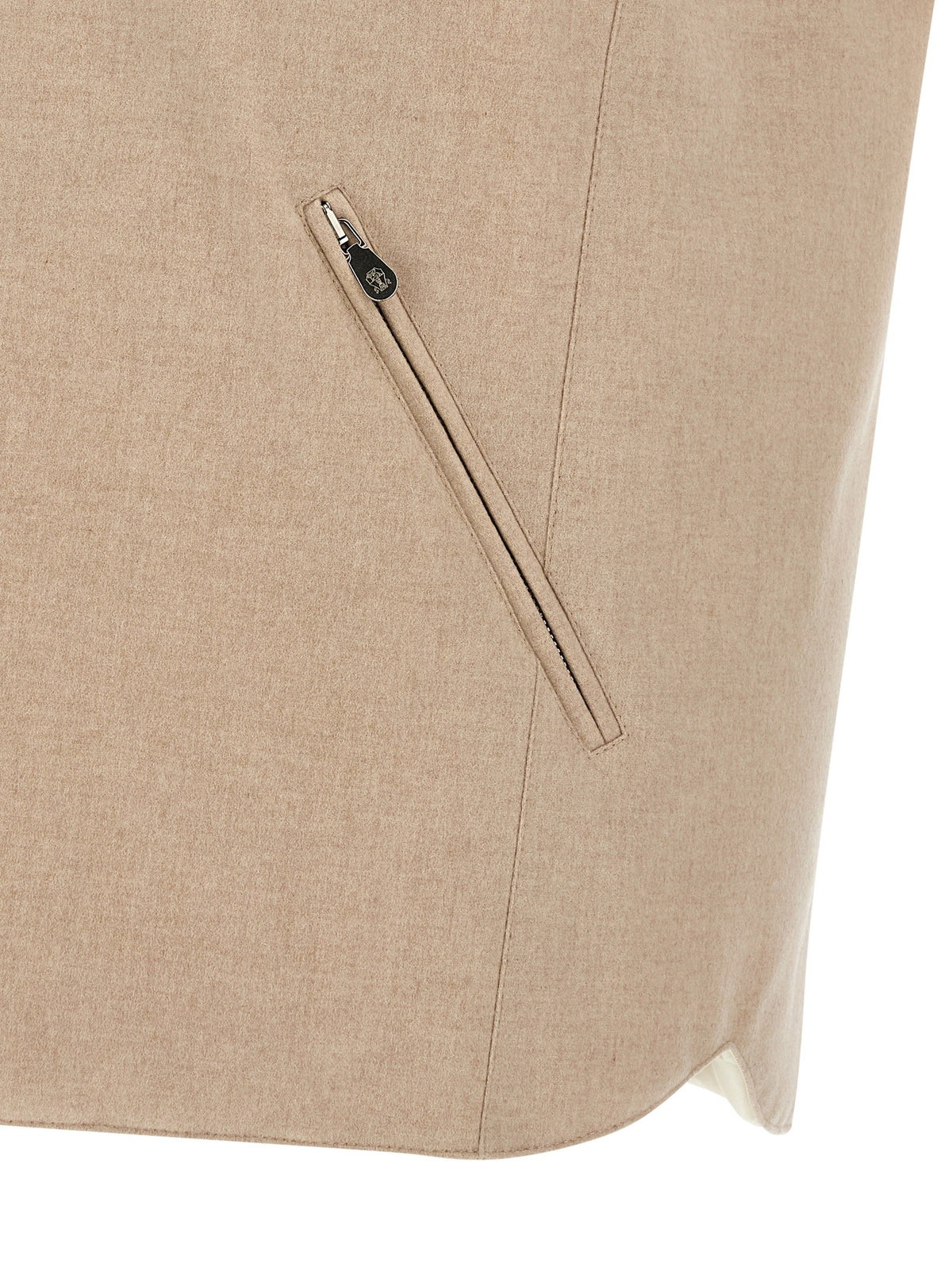 Brunello Cucinelli Flannel Vest Beige, view 5