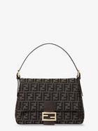 Fendi Women's Flap FF Zucca Jacquard Shoulder Bag Black