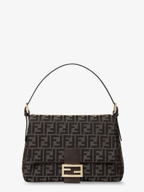 Fendi Women's Flap FF Zucca Jacquard Shoulder Bag Black