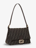 Fendi Women's Flap FF Zucca Jacquard Shoulder Bag Black