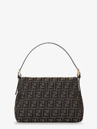 Fendi Women's Flap FF Zucca Jacquard Shoulder Bag Black