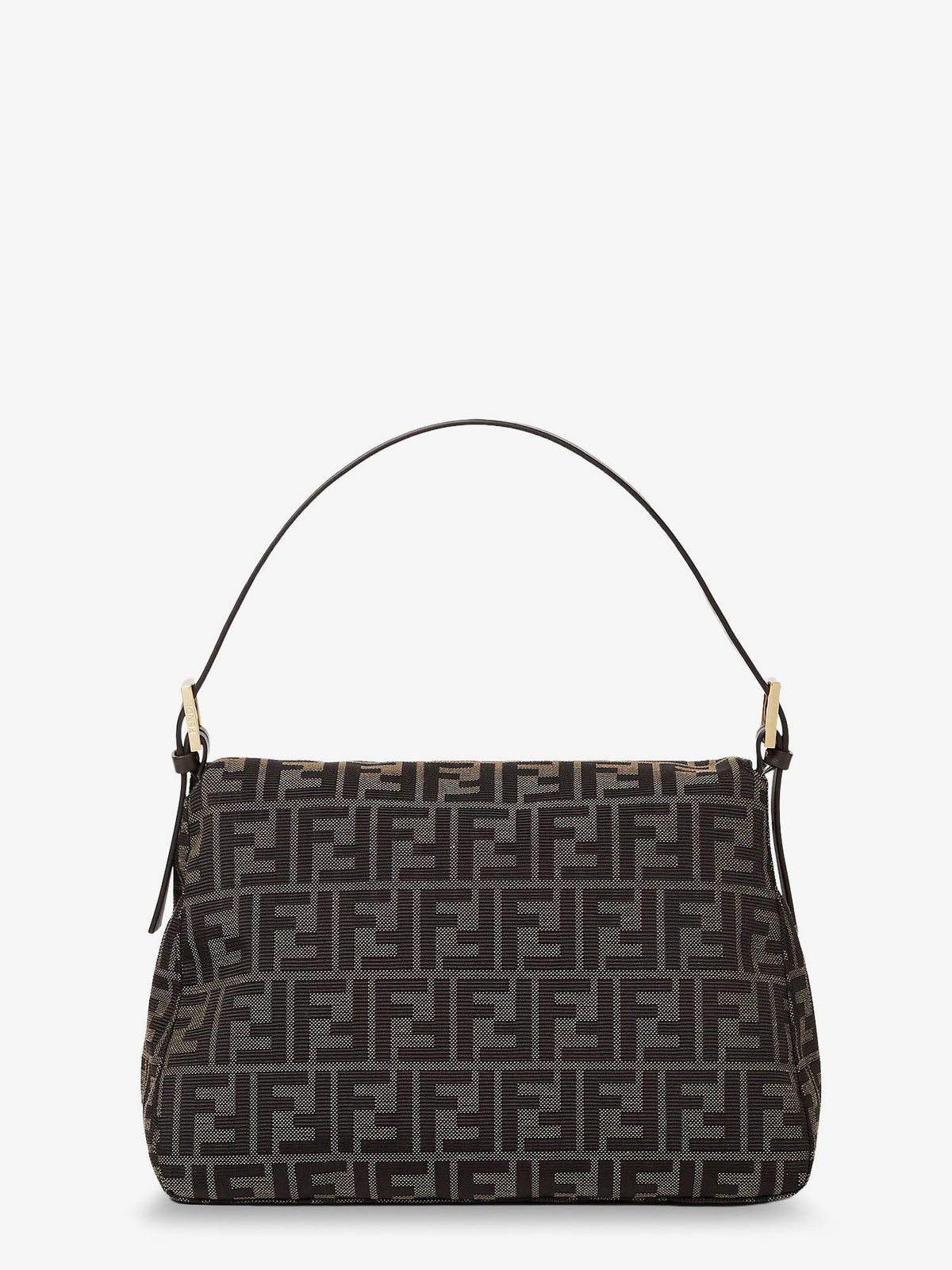 Fendi Women's Flap FF Zucca Jacquard Shoulder Bag Black