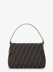 Fendi Women's Flap FF Zucca Jacquard Shoulder Bag Black