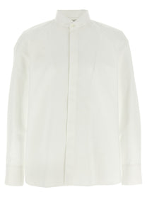 Saint Laurent Flap Collar Shirt White