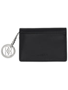 Ganni Women's Flap Puddle Card Holder Black
