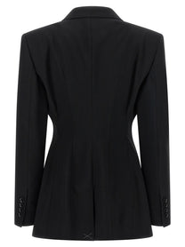 Dolce&amp;Gabbana Flared Blazer Black, view 2