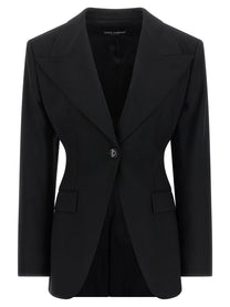 Dolce&amp;Gabbana Flared Blazer Black