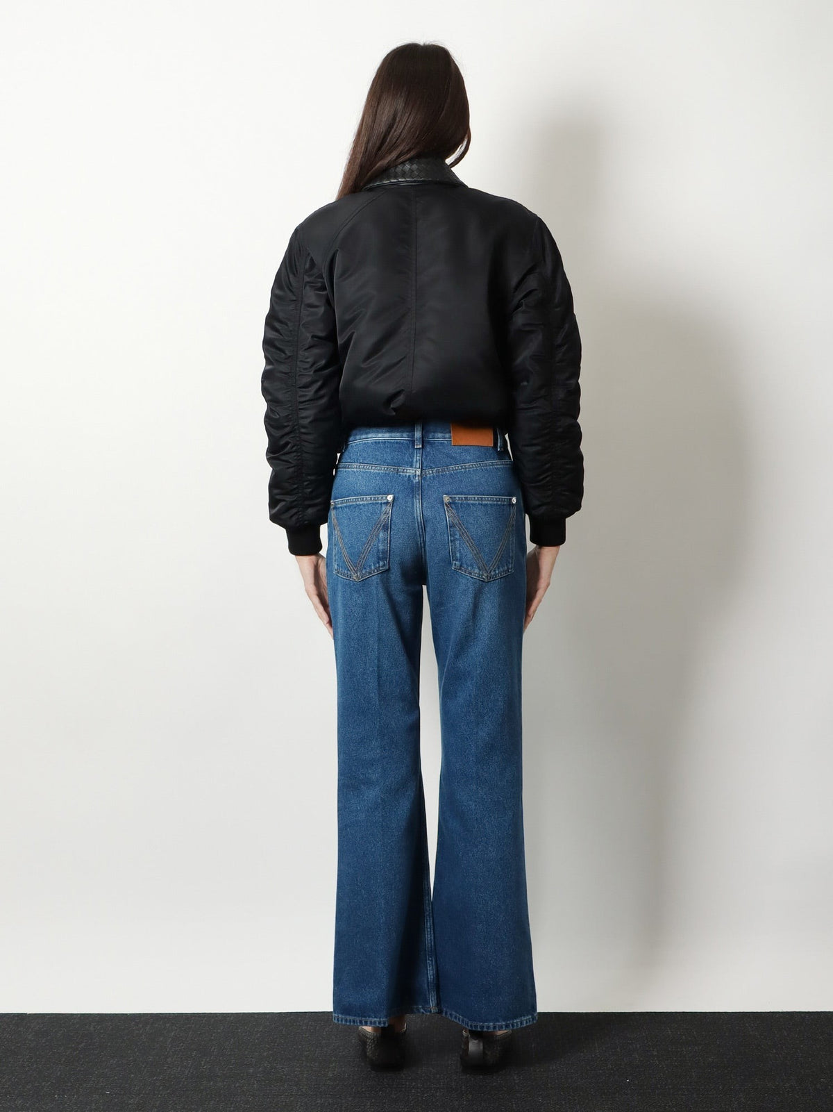 Bottega Veneta Women's Flared Cotton Jeans Blue, view 3