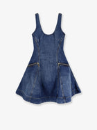 self-portrait Women's Flared Denim Mini Dress Blue