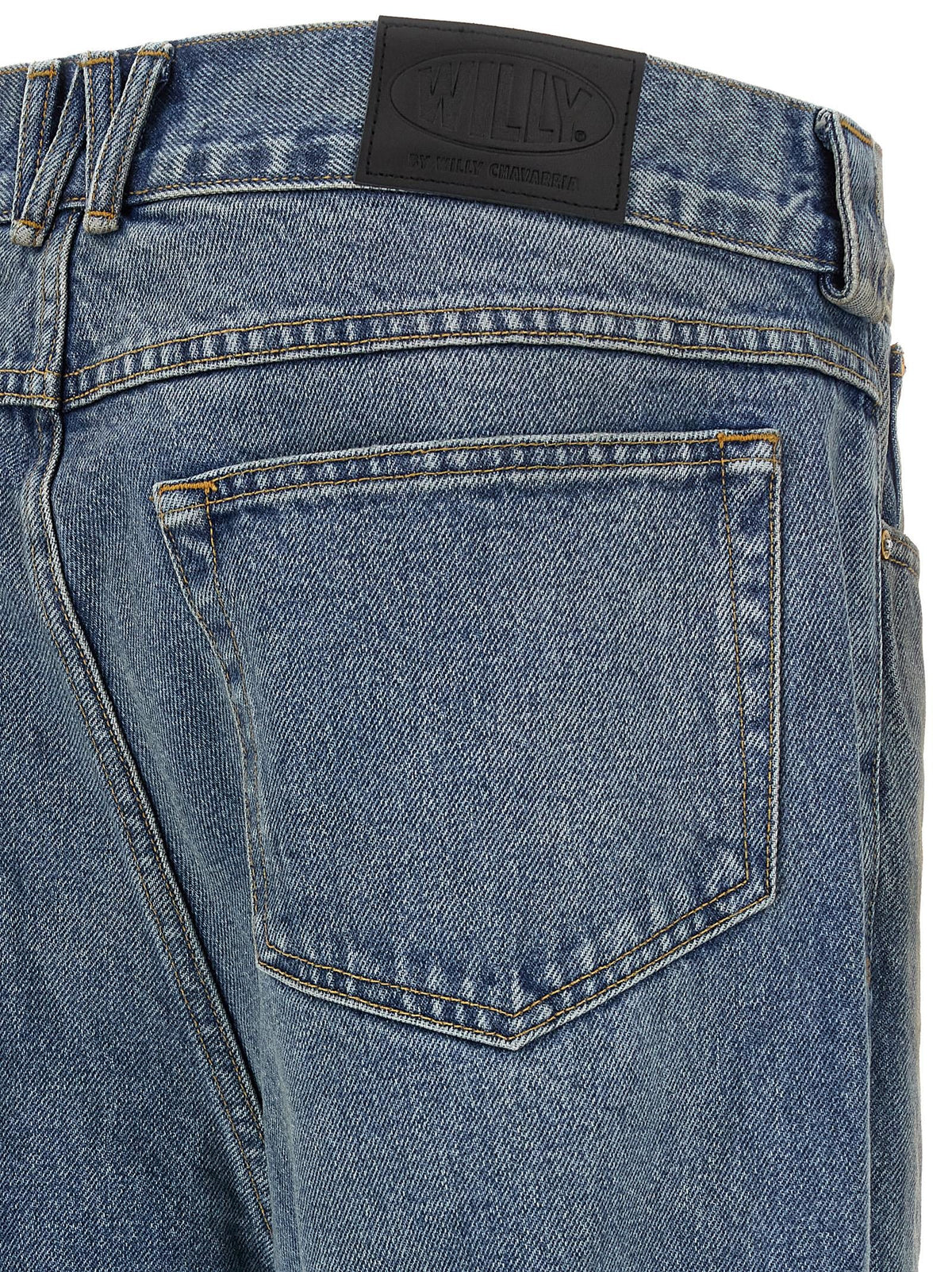 Willy Chavarria Flared Jeans Blue
