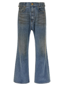 Willy Chavarria Flared Jeans Blue