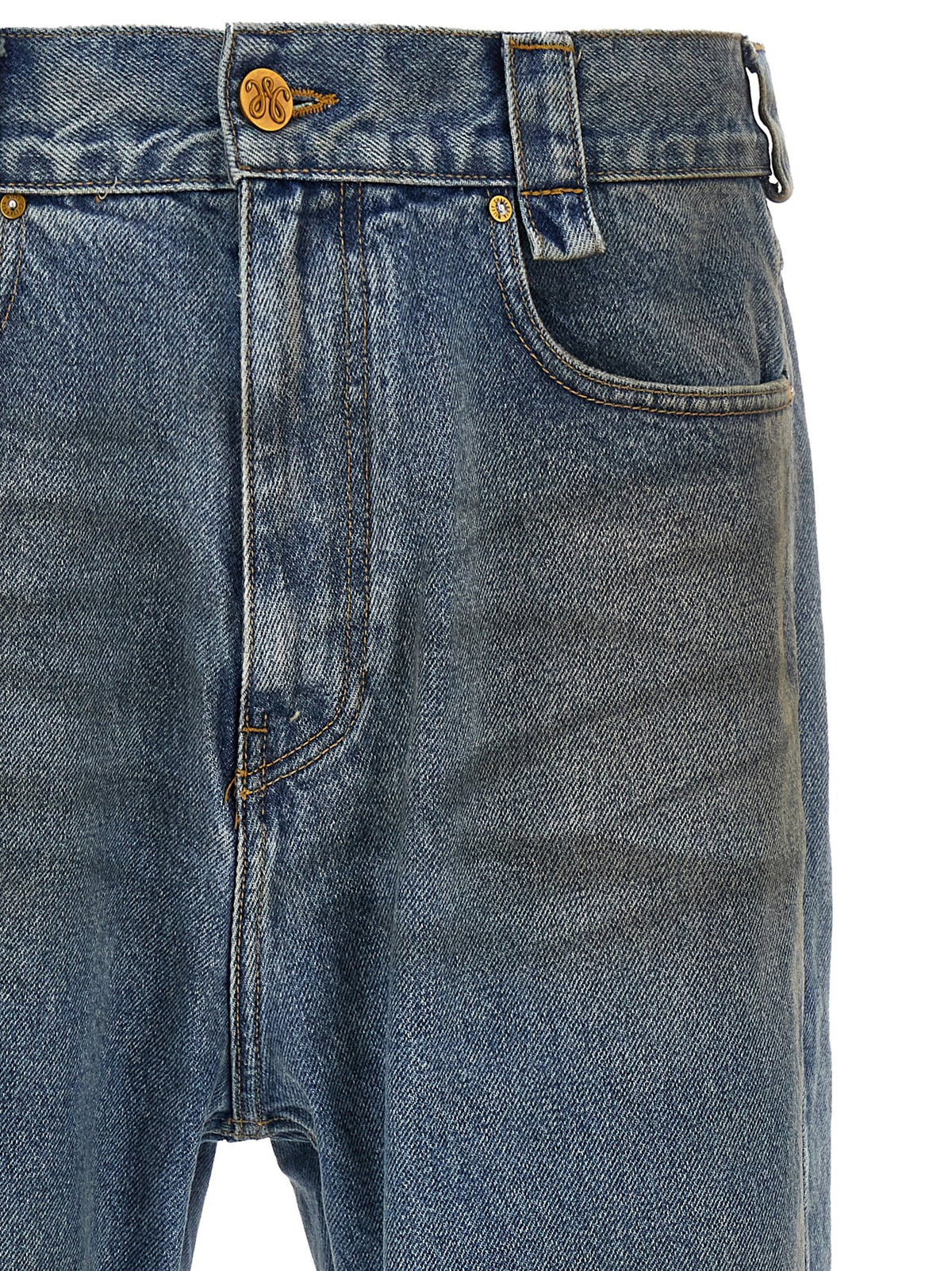 Willy Chavarria Flared Jeans Blue