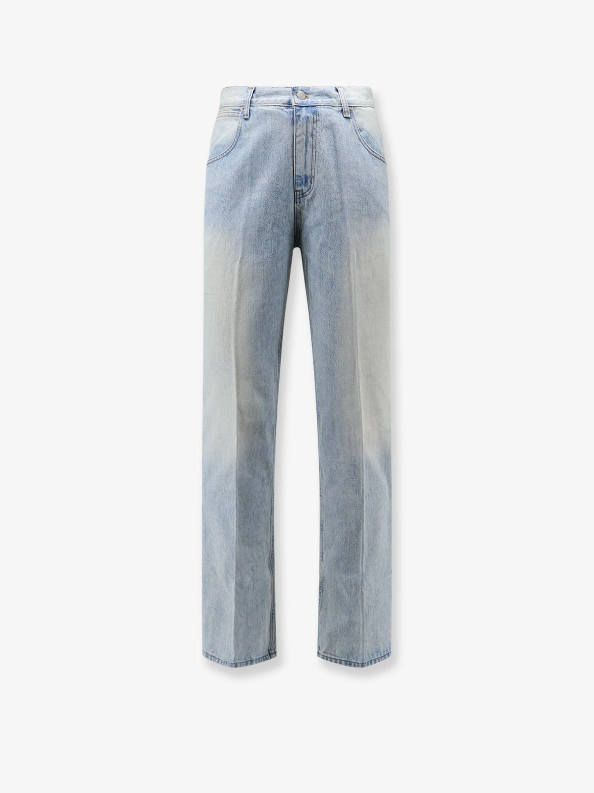 Tonywack Men's Flared Leg Cotton Jeans Blue