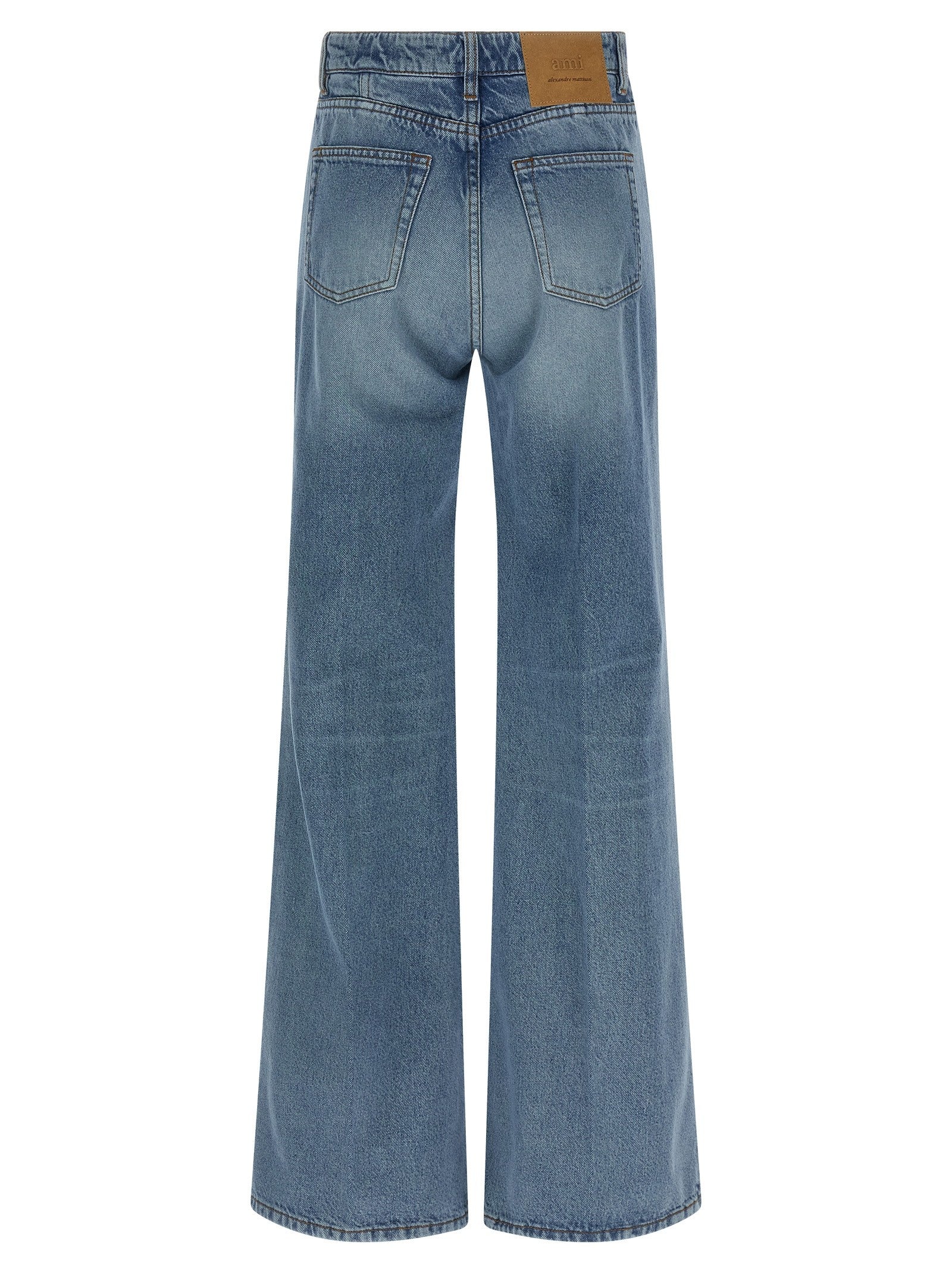 Ami Paris Flared Leg Jeans Blue