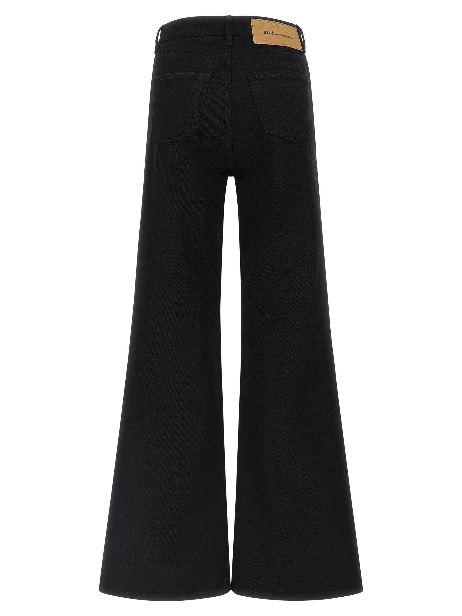 Ami Paris Flared Leg Jeans Black