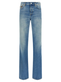 Gucci Flared Leg Jeans Blue